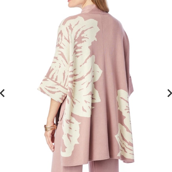 NWOT ⭐️Marla Wynne⭐️ WynneLayers Jacquard Knit Kimono Drama Topper - Picture 5 of 7